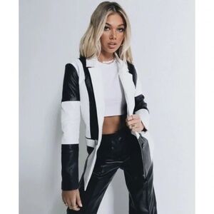 Princess Polly Black and White Blazer